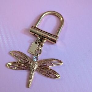 Gold Dragonfly Keychain